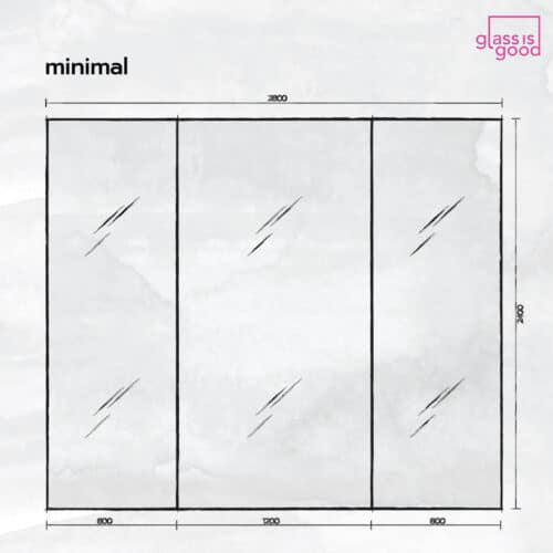 รูปแบบการติดกระจกแบบ minimal