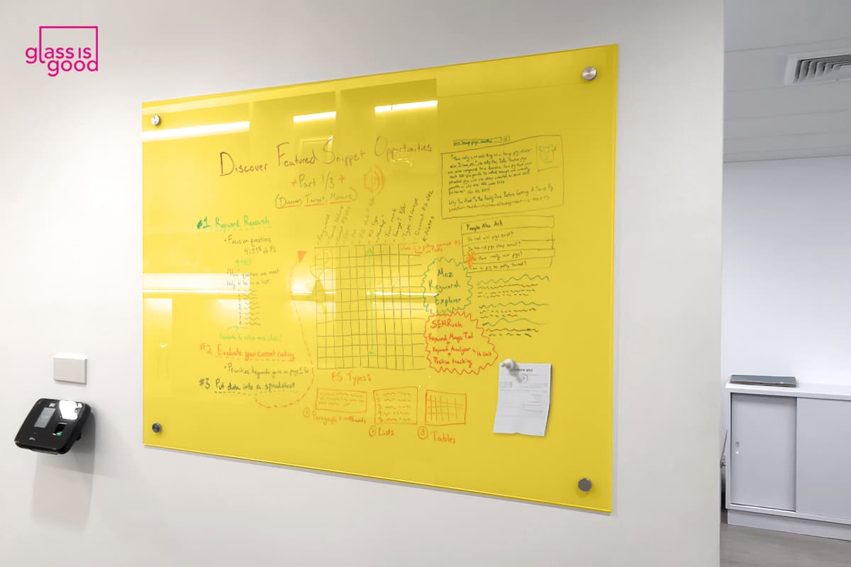 Magnet glass whiteboard